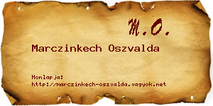Marczinkech Oszvalda névjegykártya